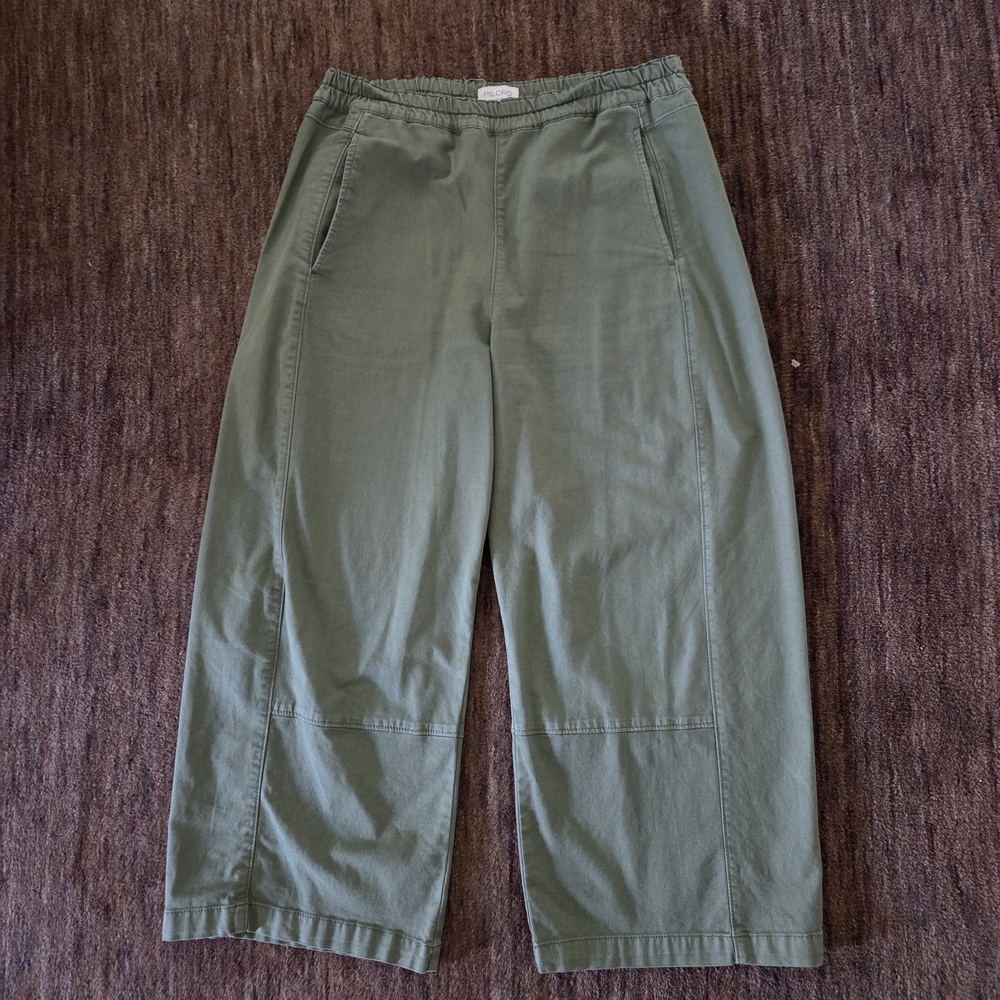 Pilcro Olive Green Relaxed Trousers